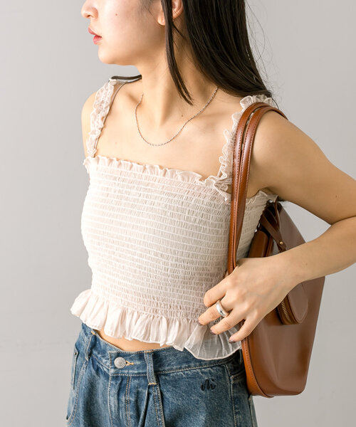 mline（エムライン）の「[mline]シアー楊柳SETブラウス（シャツ/ブラウス・レディース・アイボリー/ブラック/ブルー/ピンク・FREE）」の11枚目の写真