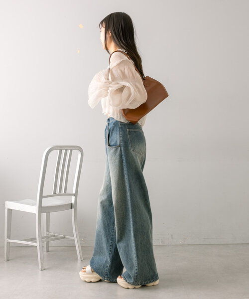 mline（エムライン）の「[mline]シアー楊柳SETブラウス（シャツ/ブラウス・レディース・アイボリー/ブラック/ブルー/ピンク・FREE）」の16枚目の写真