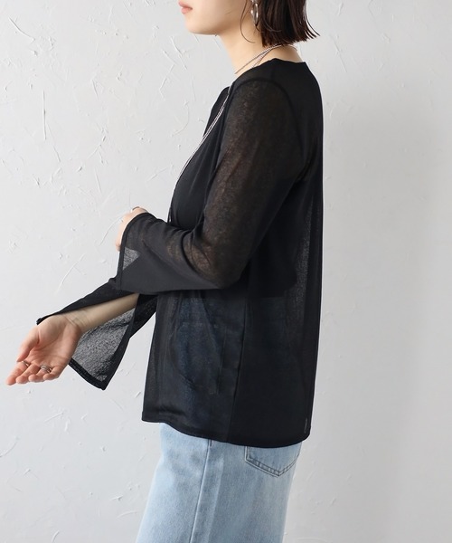 トップス Bonjour セール】袖3WAYシアートップス（Tシャツ/カットソー）｜Bonjour
