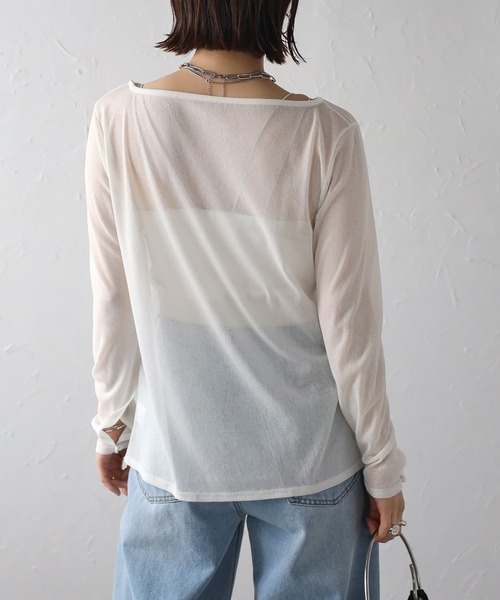 袖3WAYシアートップス（Tシャツ/カットソー）｜Bonjour Sagan