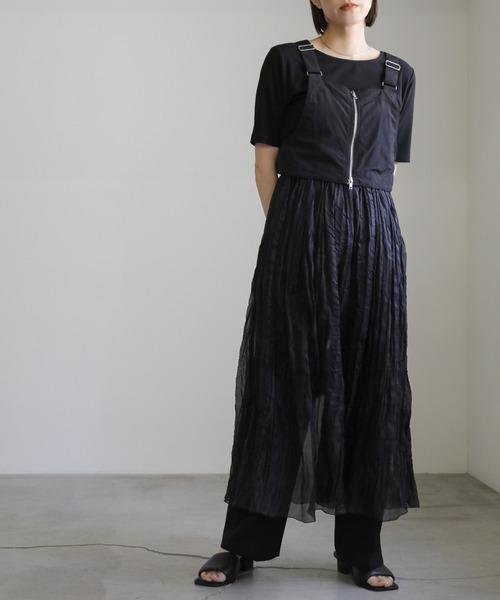 select MOCA(セレクトモカ)の「ビスチェコンビシアーロングワンピース(セットアップ・レディース・ブラック/カーキ・MEDIUM/LARGE)」の14枚目の写真