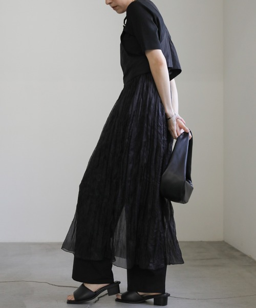 select MOCA(セレクトモカ)の「ビスチェコンビシアーロングワンピース(セットアップ・レディース・ブラック/カーキ・MEDIUM/LARGE)」の17枚目の写真