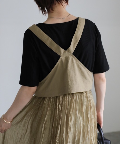 select MOCA(セレクトモカ)の「ビスチェコンビシアーロングワンピース(セットアップ・レディース・ブラック/カーキ・MEDIUM/LARGE)」の10枚目の写真