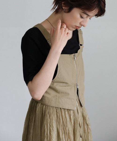 select MOCA(セレクトモカ)の「ビスチェコンビシアーロングワンピース(セットアップ・レディース・ブラック/カーキ・MEDIUM/LARGE)」の11枚目の写真