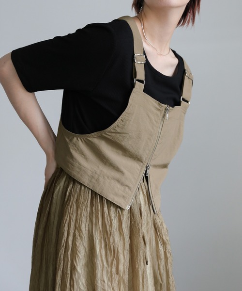 select MOCA(セレクトモカ)の「ビスチェコンビシアーロングワンピース(セットアップ・レディース・ブラック/カーキ・MEDIUM/LARGE)」の12枚目の写真