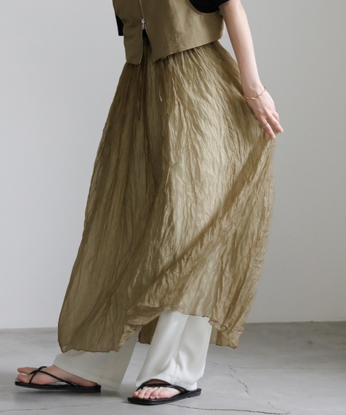 select MOCA(セレクトモカ)の「ビスチェコンビシアーロングワンピース(セットアップ・レディース・ブラック/カーキ・MEDIUM/LARGE)」の8枚目の写真
