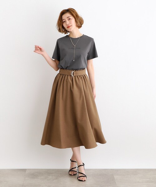 grove（グローブ）の「◆【嬉しい多機能】COTTON USA ロゴTシャツ（Tシャツ/カットソー・レディース・ライトブルー/ホワイト系5/ナチュラル/チャコールグレー/オフホワイト/ライトイエロー系・03/02/01/04/05）」の10枚目の写真