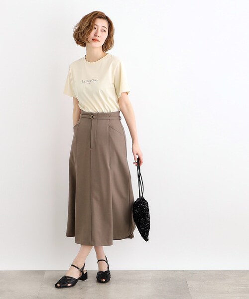 grove（グローブ）の「◆【嬉しい多機能】COTTON USA ロゴTシャツ（Tシャツ/カットソー・レディース・ライトブルー/ホワイト系5/ナチュラル/チャコールグレー/オフホワイト/ライトイエロー系・03/02/01/04/05）」の14枚目の写真