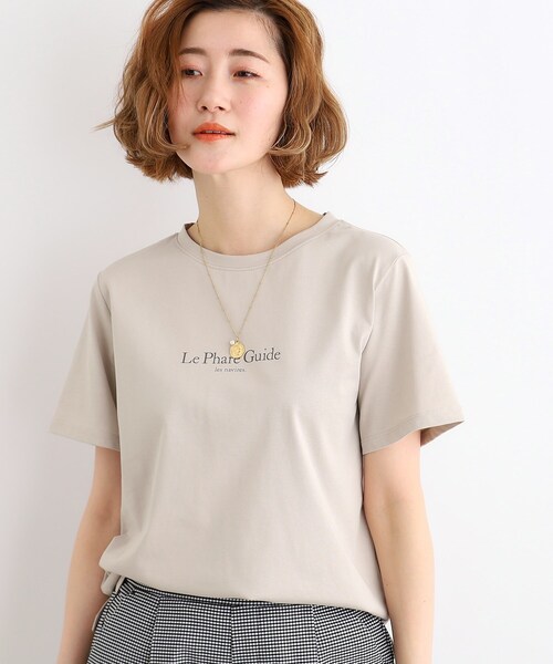 grove（グローブ）の「◆【嬉しい多機能】COTTON USA ロゴTシャツ（Tシャツ/カットソー・レディース・ライトブルー/ホワイト系5/ナチュラル/チャコールグレー/オフホワイト/ライトイエロー系・03/02/01/04/05）」の17枚目の写真