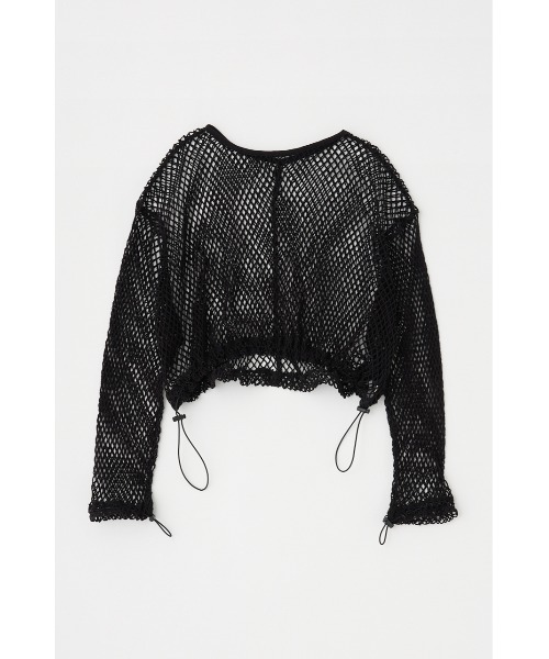 MOUSSY（マウジー）の「MESH CUT トップス（Tシャツ/カットソー・レディース・ライトピンク/ブラック/杢グレー/オフホワイト・FREE）」の5枚目の写真