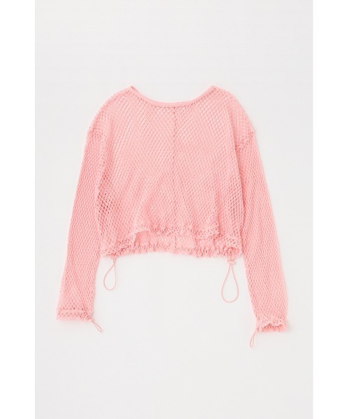 MOUSSY（マウジー）の「MESH CUT トップス（Tシャツ/カットソー・レディース・ライトピンク/ブラック/杢グレー/オフホワイト・FREE）」の12枚目の写真