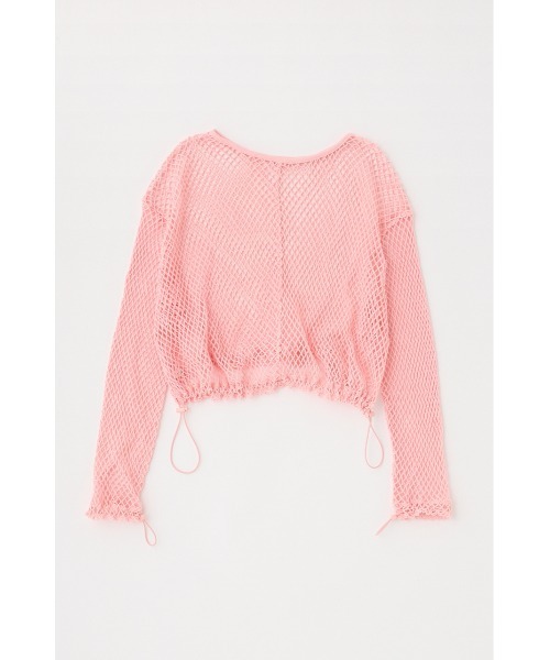 MOUSSY（マウジー）の「MESH CUT トップス（Tシャツ/カットソー・レディース・ライトピンク/ブラック/杢グレー/オフホワイト・FREE）」の13枚目の写真