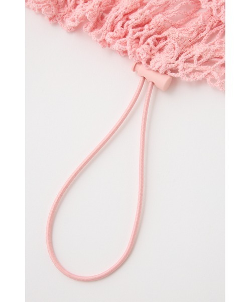 MOUSSY（マウジー）の「MESH CUT トップス（Tシャツ/カットソー・レディース・ライトピンク/ブラック/杢グレー/オフホワイト・FREE）」の14枚目の写真