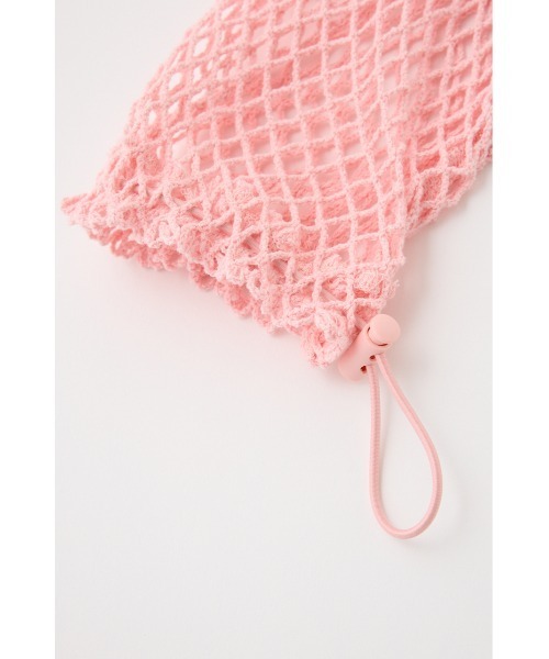 MOUSSY（マウジー）の「MESH CUT トップス（Tシャツ/カットソー・レディース・ライトピンク/ブラック/杢グレー/オフホワイト・FREE）」の15枚目の写真