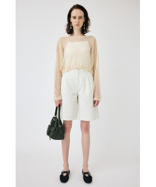 MOUSSY（マウジー）の「MESH CUT トップス（Tシャツ/カットソー・レディース・ライトピンク/ブラック/杢グレー/オフホワイト・FREE）」の19枚目の写真