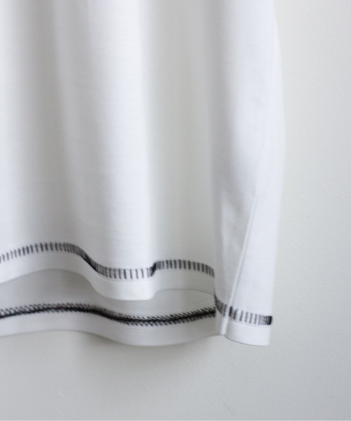 COMMON WARE(コモンウェアー)の「COMMONWARE:ダンボールニットステッチングクルーTEE(Tシャツ/カットソー・メンズ・サックスブルー/ブラック/ホワイト・XL/L/M)」の17枚目の写真