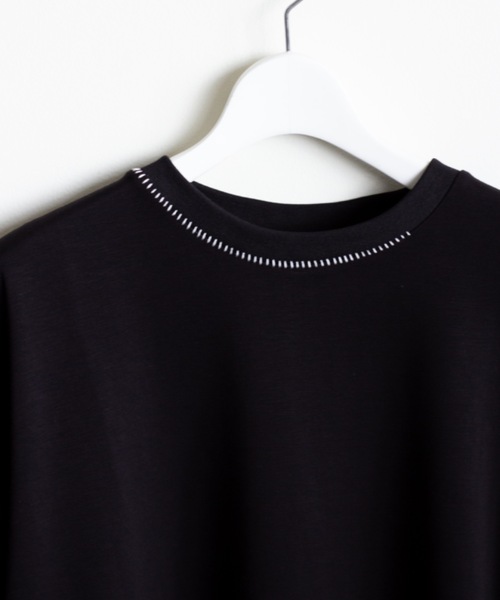 COMMON WARE(コモンウェアー)の「COMMONWARE:ダンボールニットステッチングクルーTEE(Tシャツ/カットソー・メンズ・サックスブルー/ブラック/ホワイト・XL/L/M)」の18枚目の写真