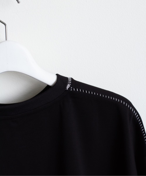 COMMON WARE(コモンウェアー)の「COMMONWARE:ダンボールニットステッチングクルーTEE(Tシャツ/カットソー・メンズ・サックスブルー/ブラック/ホワイト・XL/L/M)」の20枚目の写真