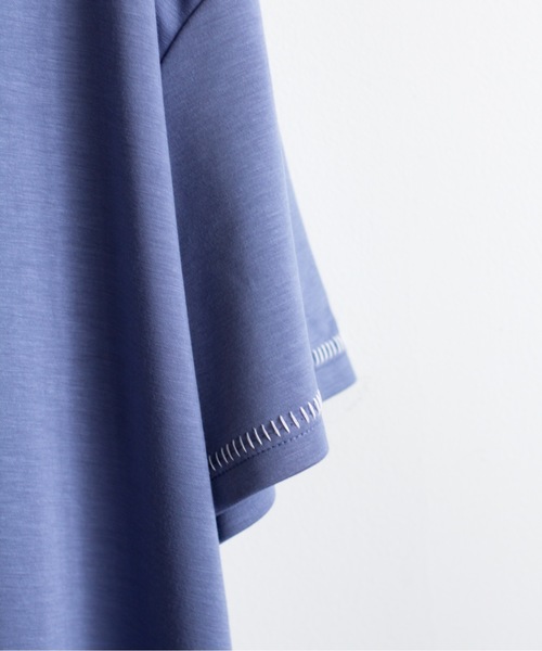 COMMON WARE(コモンウェアー)の「COMMONWARE:ダンボールニットステッチングクルーTEE(Tシャツ/カットソー・メンズ・サックスブルー/ブラック/ホワイト・XL/L/M)」の22枚目の写真