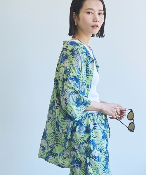 PENNEYS(ぺニーズ)の「PenneysHAWAII(ぺニーズハワイ)別注アロハシャツ(セットアップ対応)(シャツ/ブラウス・レディース・ベージュ/オレンジ/コバルトブルー/ネイビー・FREE)」の17枚目の写真