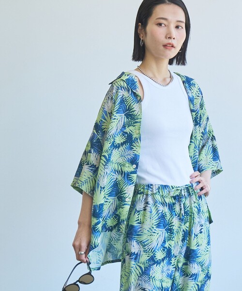 PENNEYS(ぺニーズ)の「PenneysHAWAII(ぺニーズハワイ)別注アロハシャツ(セットアップ対応)(シャツ/ブラウス・レディース・ベージュ/オレンジ/コバルトブルー/ネイビー・FREE)」の19枚目の写真