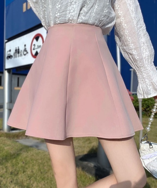 REMUR(レミュール)の「ミニフレアスカート インナーパンツ付き(スカート・レディース・モカ/イエロー/ピンク/ブラック/ホワイト・S/M/L)」の19枚目の写真