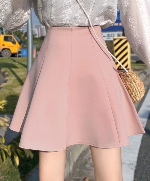 REMUR(レミュール)の「ミニフレアスカート インナーパンツ付き(スカート・レディース・モカ/イエロー/ピンク/ブラック/ホワイト・S/M/L)」の20枚目の写真