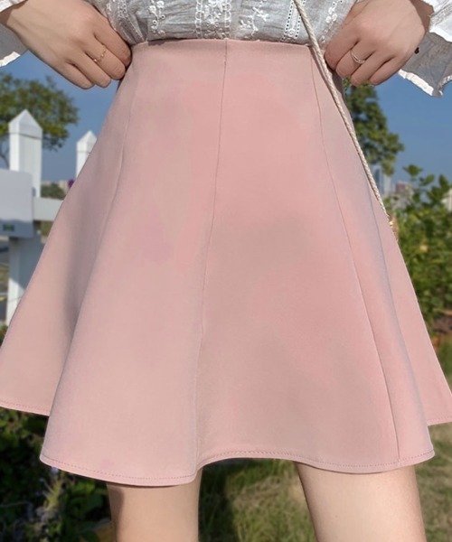 REMUR(レミュール)の「ミニフレアスカート インナーパンツ付き(スカート・レディース・モカ/イエロー/ピンク/ブラック/ホワイト・S/M/L)」の22枚目の写真