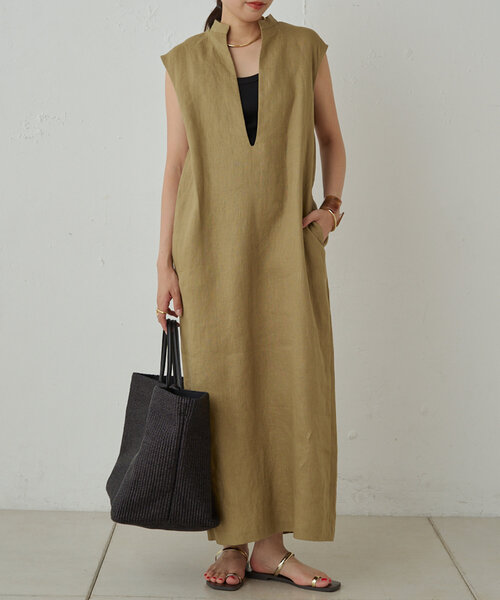 LOUNGEDRESS（ラウンジドレス）の「リネンVフレンチワンピース