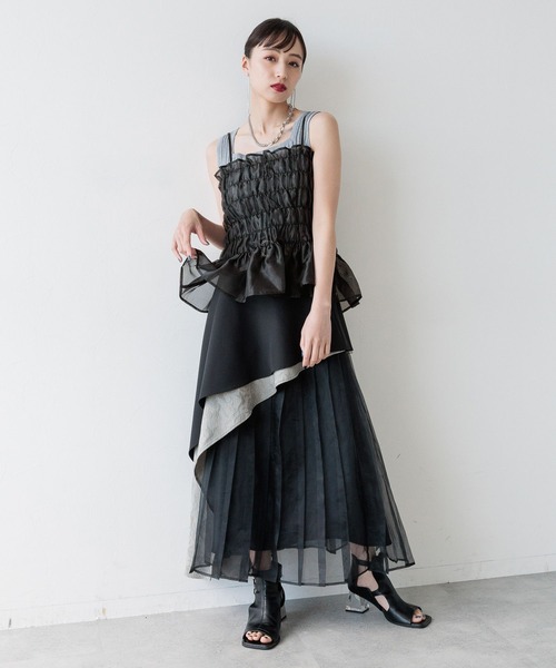 HARE（ハレ）の「チュールビスチェ(HARE)（ベスト・レディース・ネイビー/ブラック・FREE）」の3枚目の写真