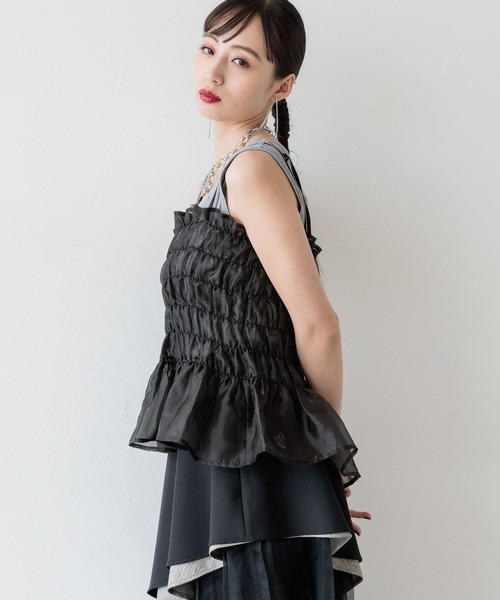 HARE（ハレ）の「チュールビスチェ(HARE)（ベスト・レディース・ネイビー/ブラック・FREE）」の8枚目の写真