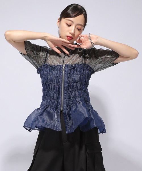 HARE（ハレ）の「チュールビスチェ(HARE)（ベスト・レディース・ネイビー/ブラック・FREE）」の11枚目の写真