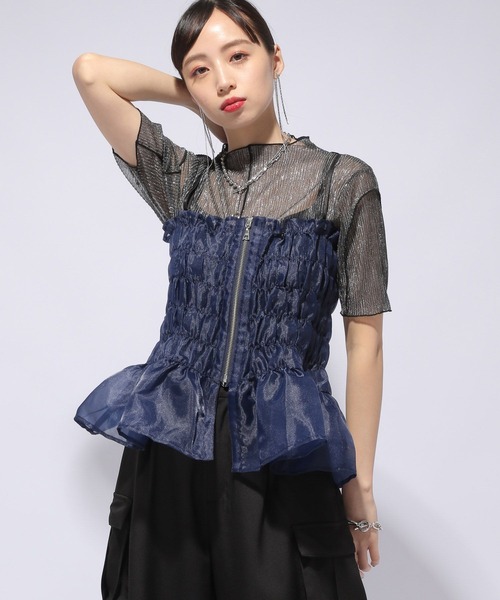 HARE（ハレ）の「チュールビスチェ(HARE)（ベスト・レディース・ネイビー/ブラック・FREE）」の12枚目の写真