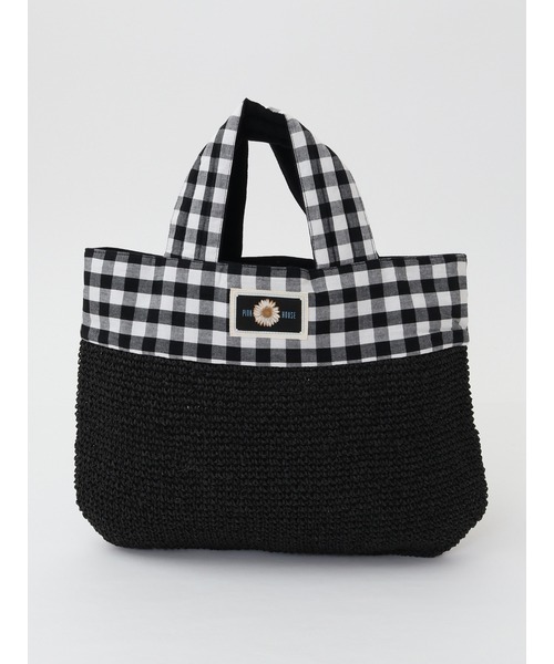 PINK HOUSE（ピンクハウス）の「ブロックチェック使いペーパーヤーントートバッグ（トートバッグ・レディース・ブラック系その他/ブルー系その他/レッド系その他・フリー）」の3枚目の写真