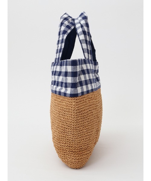 PINK HOUSE（ピンクハウス）の「ブロックチェック使いペーパーヤーントートバッグ（トートバッグ・レディース・ブラック系その他/ブルー系その他/レッド系その他・フリー）」の7枚目の写真