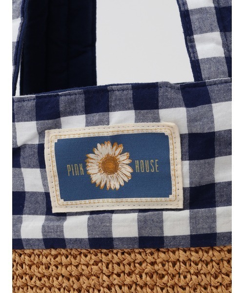 PINK HOUSE（ピンクハウス）の「ブロックチェック使いペーパーヤーントートバッグ（トートバッグ・レディース・ブラック系その他/ブルー系その他/レッド系その他・フリー）」の9枚目の写真