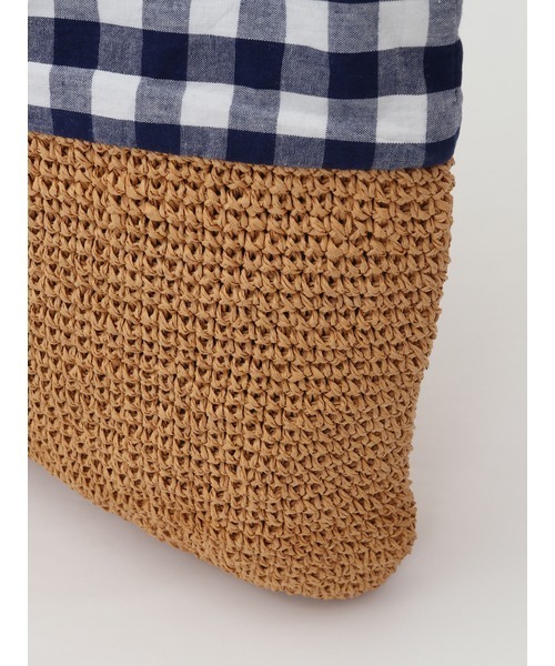 PINK HOUSE（ピンクハウス）の「ブロックチェック使いペーパーヤーントートバッグ（トートバッグ・レディース・ブラック系その他/ブルー系その他/レッド系その他・フリー）」の11枚目の写真