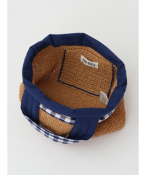 PINK HOUSE（ピンクハウス）の「ブロックチェック使いペーパーヤーントートバッグ（トートバッグ・レディース・ブラック系その他/ブルー系その他/レッド系その他・フリー）」の13枚目の写真