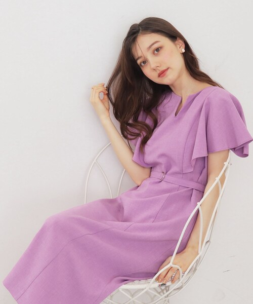 index（インデックス）の「◇リネンタッチ フレアスリーブ