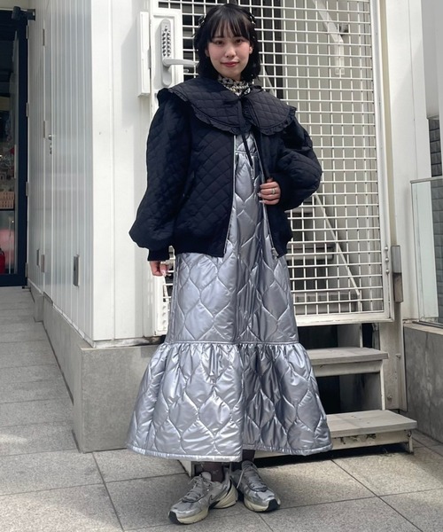 Candy Stripper（キャンディストリッパー）の「BIG COLLAR QUILTING ジャケット（その他アウター・レディース・オフホワイト/ブラック/カーキ・2）」の17枚目の写真