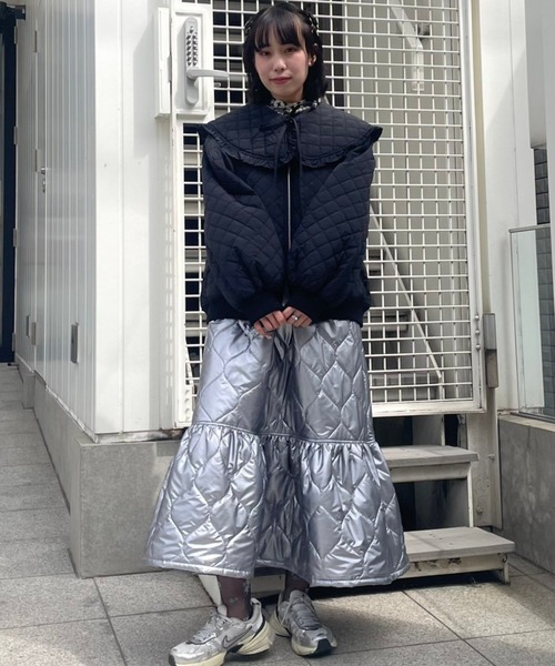 Candy Stripper（キャンディストリッパー）の「BIG COLLAR QUILTING ジャケット（その他アウター・レディース・オフホワイト/ブラック/カーキ・2）」の16枚目の写真