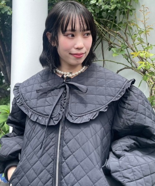 Candy Stripper（キャンディストリッパー）の「BIG COLLAR QUILTING ジャケット（その他アウター・レディース・オフホワイト/ブラック/カーキ・2）」の19枚目の写真