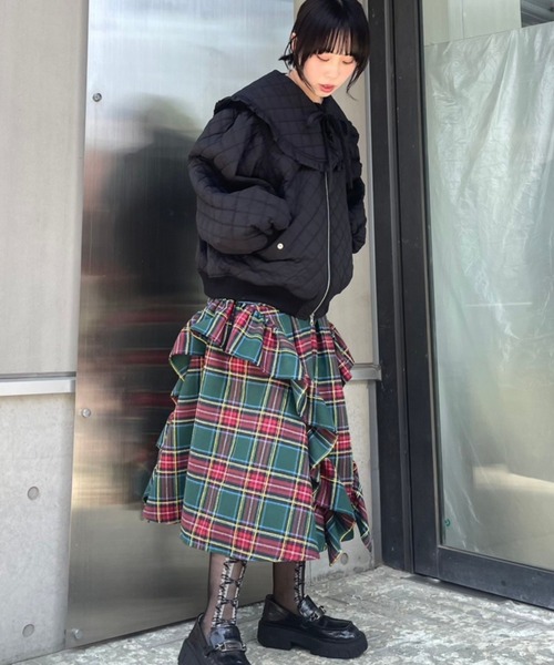 Candy Stripper（キャンディストリッパー）の「BIG COLLAR QUILTING ジャケット（その他アウター・レディース・オフホワイト/ブラック/カーキ・2）」の15枚目の写真