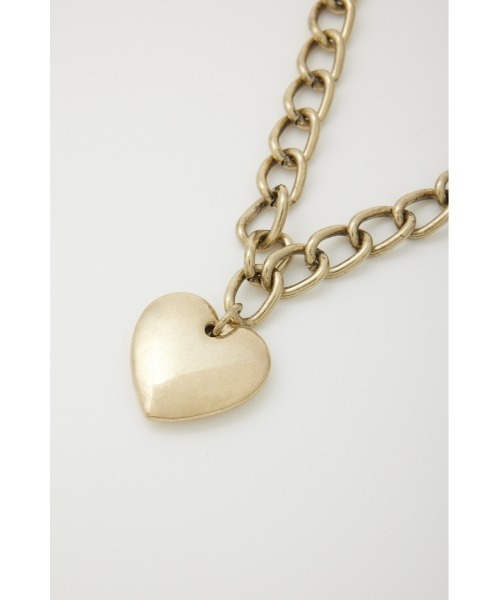 SLY(スライ)の「BOLD CHAIN HEART NECKLACE ボールド チェーン ハート ネックレス(ネックレス・レディース・ゴールド/シルバー・FREE)」の7枚目の写真