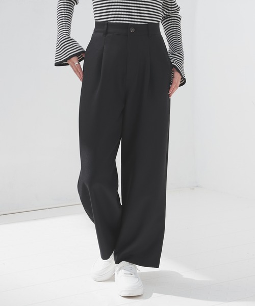 Honeys（ハニーズ）の「ストレートパンツ（股下６４ｃｍ）（その他パンツ・レディース・ブラウン/杢グレー/チャコールグレー/ブラック・SS/S/M/L/LL）」の13枚目の写真