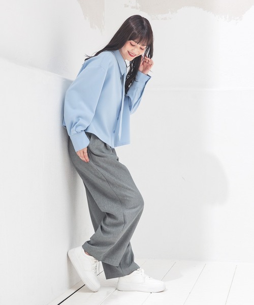 Honeys（ハニーズ）の「ストレートパンツ（股下６４ｃｍ）（その他パンツ・レディース・ブラウン/杢グレー/チャコールグレー/ブラック・SS/S/M/L/LL）」の15枚目の写真