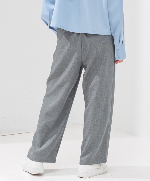 Honeys（ハニーズ）の「ストレートパンツ（股下６４ｃｍ）（その他パンツ・レディース・ブラウン/杢グレー/チャコールグレー/ブラック・SS/S/M/L/LL）」の5枚目の写真