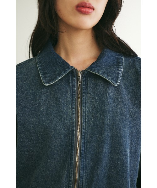 MIEL CRISHUNANT（ミエルクリシュナ）の「【ユニセックス】ヴィンテージライクデニムブルゾン（ブルゾン・レディース・ライトブラック/ブルー/ライトブルー・FREE）」の12枚目の写真