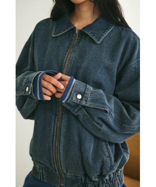 MIEL CRISHUNANT（ミエルクリシュナ）の「【ユニセックス】ヴィンテージライクデニムブルゾン（ブルゾン・レディース・ライトブラック/ブルー/ライトブルー・FREE）」の14枚目の写真