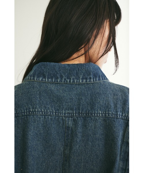 MIEL CRISHUNANT（ミエルクリシュナ）の「【ユニセックス】ヴィンテージライクデニムブルゾン（ブルゾン・レディース・ライトブラック/ブルー/ライトブルー・FREE）」の16枚目の写真